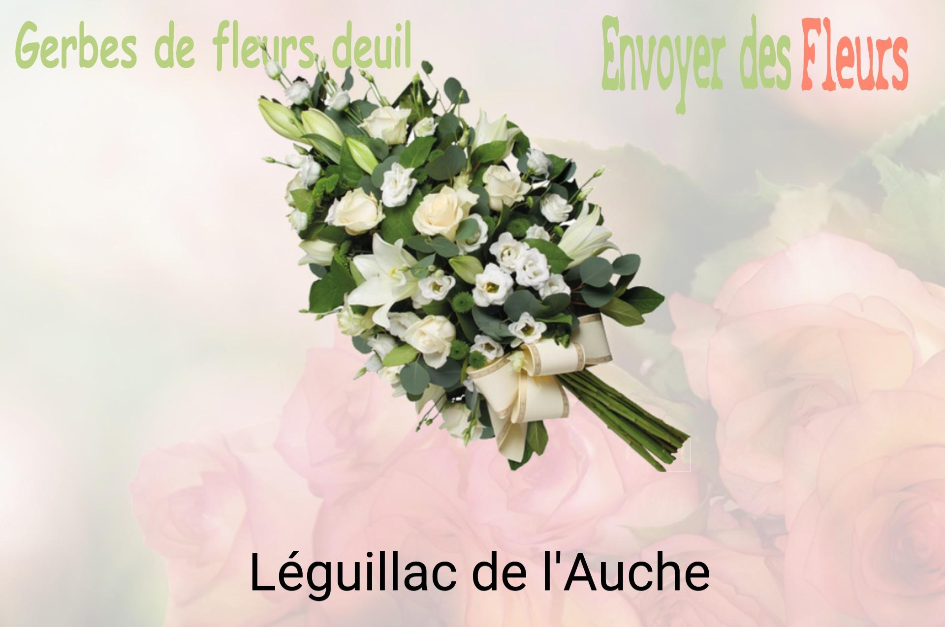 Gerbe de fleurs de deuil livrée à Léguillac-de-l'Auche